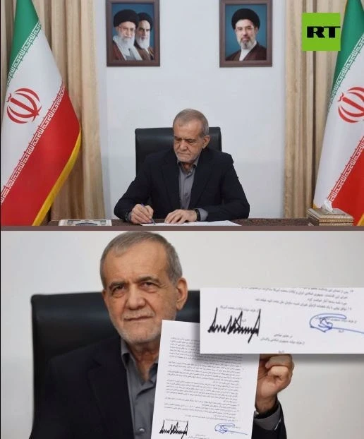 Khoảnh khắc Tổng thống Trump ký thỏa thuận hòa bình với Iran trên bàn tiệc Khoảnh khắc Tổng thống Trump ký thỏa thuận hòa bình với Iran trên bàn tiệc