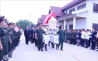 Lễ truy điệu, hồi hương 9 hài cốt liệt sĩ quân tình nguyện và chuyên gia Việt Nam hy sinh tại Bắc Lào
