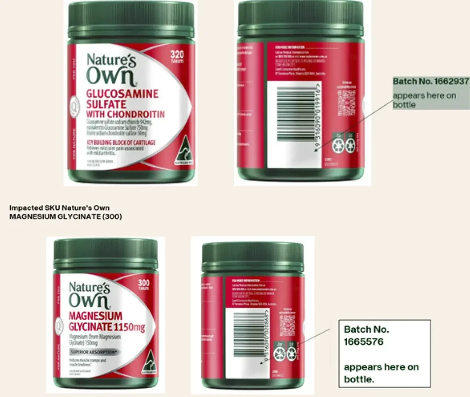 Lý do Australia thu hồi hai sản phẩm thực phẩm chức năng của Nature’s Own