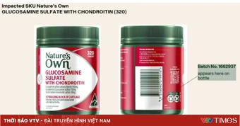 Lý do Australia thu hồi hai sản phẩm thực phẩm chức năng của Nature’s Own