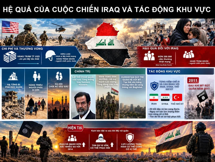 Mỹ rút quân khỏi Iraq: Hồi kết sau 23 năm hay khoảng trống quyền lực mới? Mỹ rút quân khỏi Iraq: Hồi kết sau 23 năm hay khoảng trống quyền lực mới?