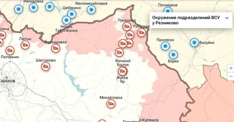 Màu đỏ của Nga phủ kín vùng biên giới Kharkiv