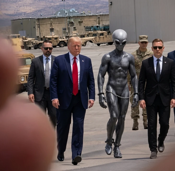 Ông Trump đăng ảnh 'bắt sống người ngoài hành tinh' Ông Trump đăng ảnh 'bắt sống người ngoài hành tinh'