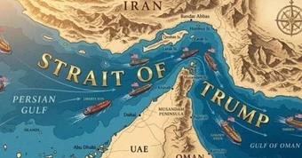 Ông Trump đăng hình đổi tên Hormuz thành 'eo biển Trump', giá dầu vượt 126 USD