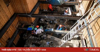 Phát hiện dấu tích 1.700 năm lịch sử dưới sân Nhà thờ Đức Bà Paris