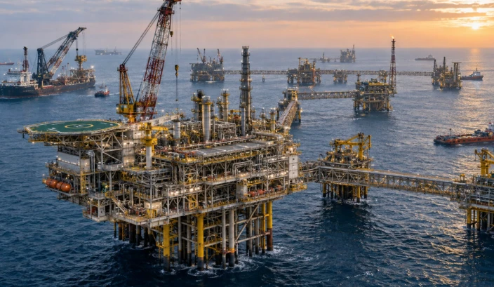 Phát hiện láng giềng Việt Nam dựng công trình ngoài biển bằng 130.000 tấn thép, quy mô lên tới 4 tỷ USD, bên dưới là 40 đường ống và cáp ngầm