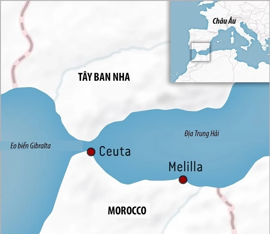 Quan chức EU: Người di cư tràn vào Ceuta không thể tự do đến châu Âu Quan chức EU: Người di cư tràn vào Ceuta không thể tự do đến châu Âu