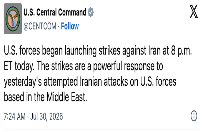 Quân đội Mỹ tái khởi động các cuộc không kích nhằm vào Iran sau cảnh báo của Tổng thống Trump