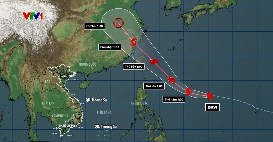 Siêu bão BAVI gây gió mạnh diện rộng, hướng về Philippines Siêu bão BAVI gây gió mạnh diện rộng, hướng về Philippines
