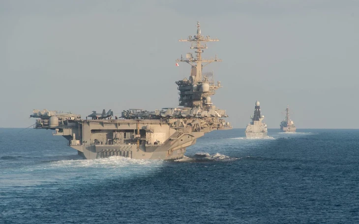 Tàu sân bay lớn nhất thế giới USS Gerald R. Ford của Mỹ lên đường về nước Tàu sân bay lớn nhất thế giới USS Gerald R. Ford của Mỹ lên đường về nước
