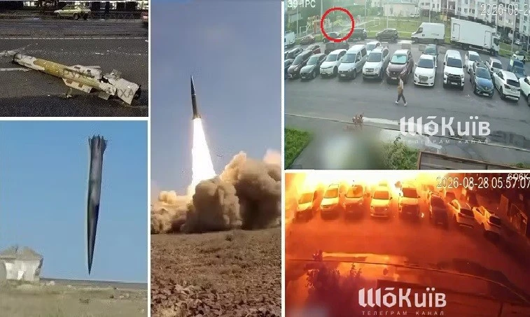 Tên lửa phòng không Ukraine đánh trúng bãi đỗ xe ở thủ đô Kiev