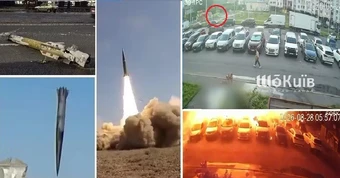 Tên lửa phòng không Ukraine đánh trúng bãi đỗ xe ở thủ đô Kiev
