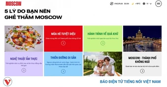 Thành phố Moscow ra mắt cổng thông tin du lịch tiếng Việt