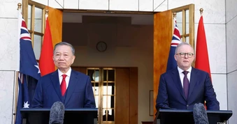 Tổng Bí thư, Chủ tịch nước Tô Lâm và Thủ tướng Australia Anthony Albanese gặp mặt báo chí