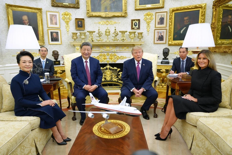 Tổng thống Mỹ Donald Trump đón Chủ tịch Trung Quốc Tập Cận Bình tại Nhà Trắng
