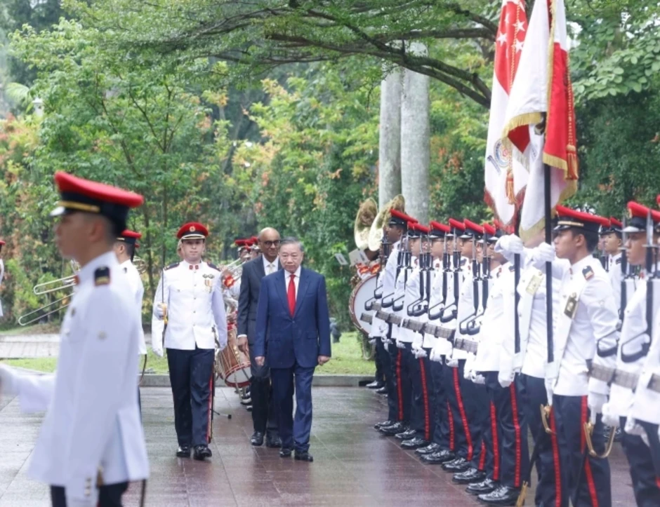 Tổng thống Singapore chủ trì lễ đón Tổng Bí thư, Chủ tịch nước Tô Lâm Tổng thống Singapore chủ trì lễ đón Tổng Bí thư, Chủ tịch nước Tô Lâm