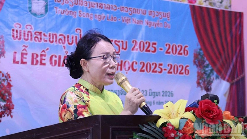 Trường song ngữ Lào-Việt Nam Nguyễn Du bế giảng năm học 2025-2026 Trường song ngữ Lào-Việt Nam Nguyễn Du bế giảng năm học 2025-2026