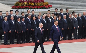 VIDEO: Ông Tập tiếp đón trọng thể ông Putin tại Bắc Kinh, ca ngợi quan hệ song phương