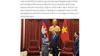 Việt Nam và Campuchia đẩy mạnh hợp tác toàn diện nhân chuyến thăm của Chủ tịch Quốc hội Khuon Sudary
