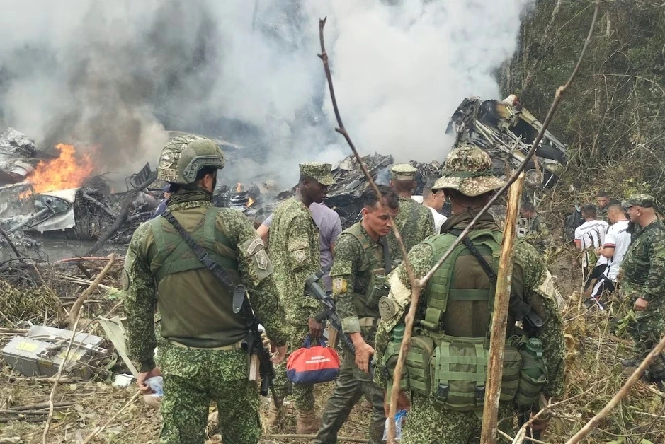 Vụ rơi máy bay quân sự tại Colombia: Ít nhất 34 người thiệt mạng Vụ rơi máy bay quân sự tại Colombia: Ít nhất 34 người thiệt mạng