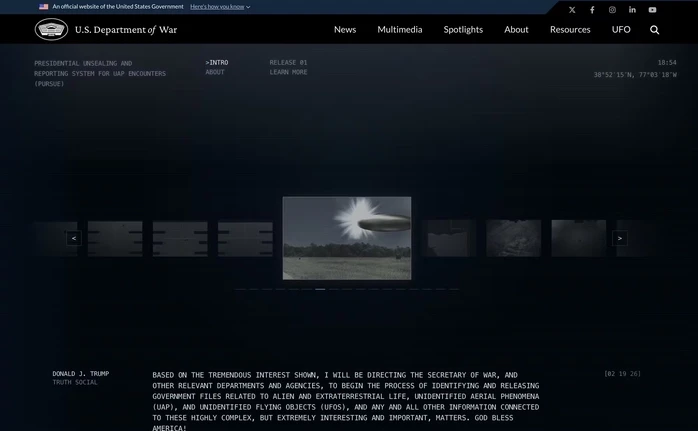Xôn xao hồ sơ mật UFO của Mỹ (*): Bí ẩn bủa vây quân đội Mỹ Xôn xao hồ sơ mật UFO của Mỹ (*): Bí ẩn bủa vây quân đội Mỹ
