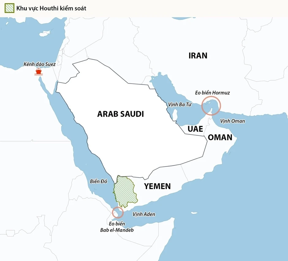Yemen nói Houthi đang tính thu phí tàu thuyền qua biển Đỏ Yemen nói Houthi đang tính thu phí tàu thuyền qua biển Đỏ