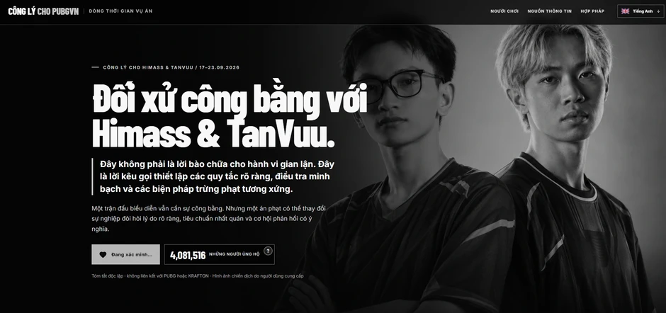 4 triệu chữ ký đòi công bằng khi Himass, Tan Vuu bị khóa tài khoản 4 triệu chữ ký đòi công bằng khi Himass, Tan Vuu bị khóa tài khoản