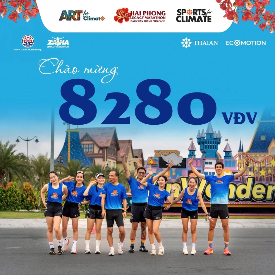 8.280 vận động viên tham gia Giải chạy Hải Phòng Legacy Marathon 2026 8.280 vận động viên tham gia Giải chạy Hải Phòng Legacy Marathon 2026