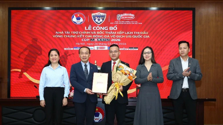 Acecook Việt Nam tiếp tục tài trợ vòng chung kết Giải bóng đá U15 quốc gia 2026 Acecook Việt Nam tiếp tục tài trợ vòng chung kết Giải bóng đá U15 quốc gia 2026