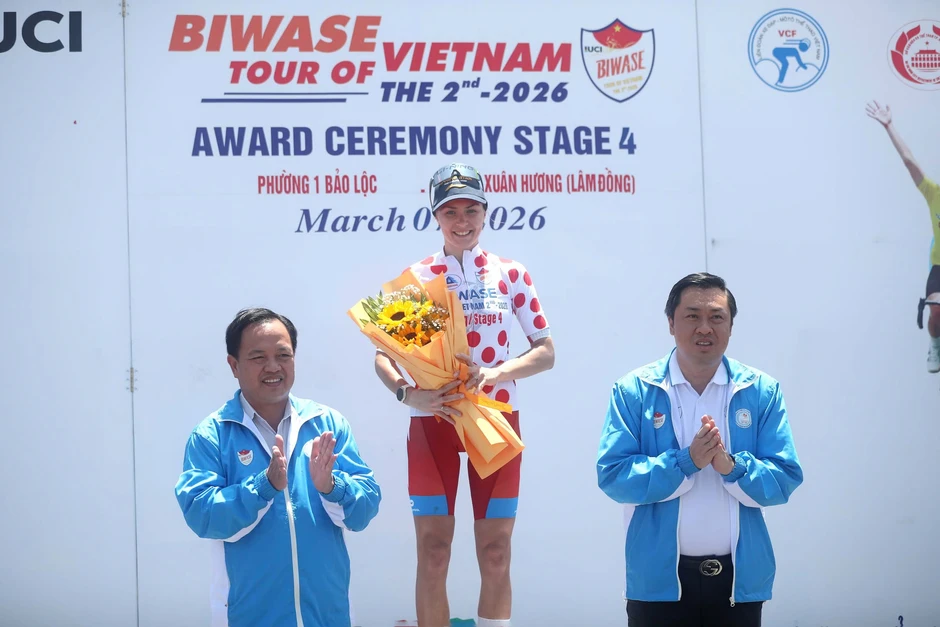 Áo vàng đổi chủ sau màn chinh phục đèo Prenn tại chặng 4 Biwase Tour of Vietnam 2026 Áo vàng đổi chủ sau màn chinh phục đèo Prenn tại chặng 4 Biwase Tour of Vietnam 2026