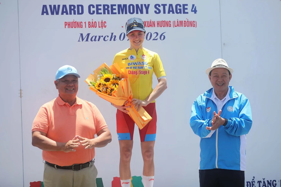 Áo vàng đổi chủ sau màn chinh phục đèo Prenn tại chặng 4 Biwase Tour of Vietnam 2026 Áo vàng đổi chủ sau màn chinh phục đèo Prenn tại chặng 4 Biwase Tour of Vietnam 2026