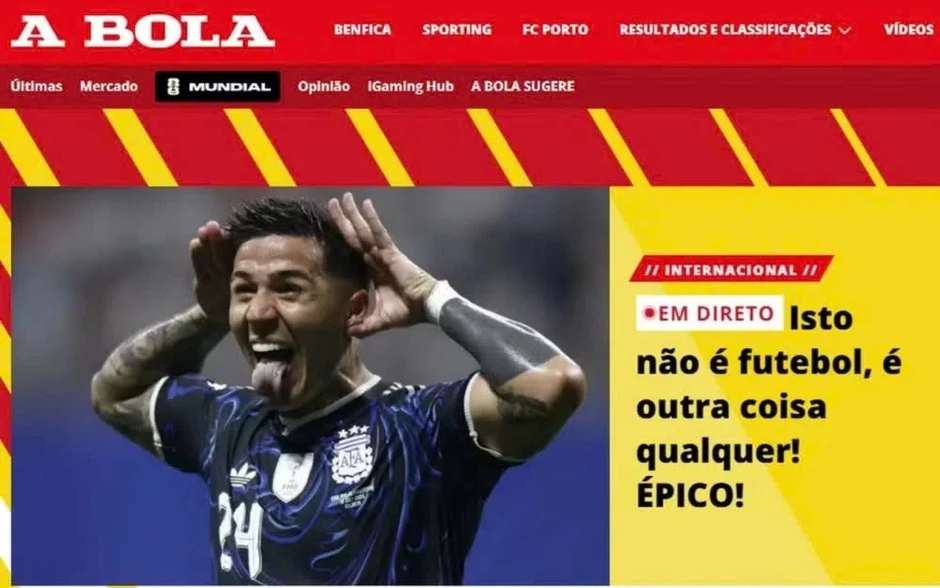 Báo Bồ Đào Nha ngả mũ trước màn ngược dòng của Argentina Báo Bồ Đào Nha ngả mũ trước màn ngược dòng của Argentina