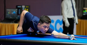 Bao Phương Vinh ra trận tại World Cup billiards TP.HCM