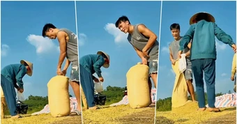 Bùi Tiến Dũng: Tối qua 'gánh team', chiều nay gánh lúa cùng bố mẹ