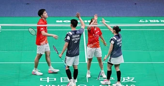 Đội tuyển cầu lông Việt Nam thắng lớn trong ngày ra quân giải châu Á