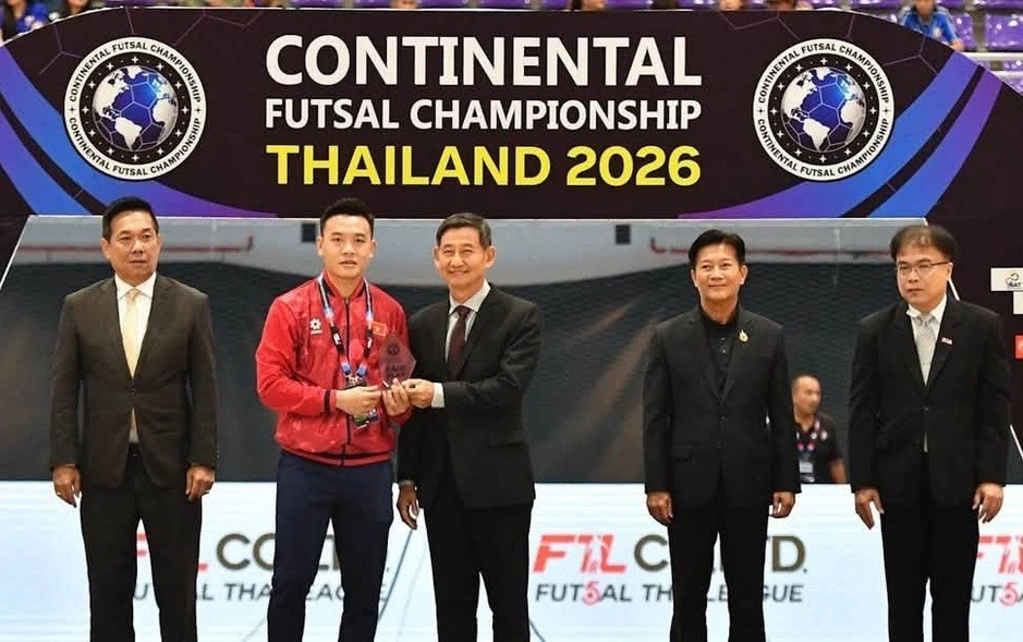 Đội tuyển futsal Việt Nam giành ngôi Á quân Giải giao hữu vô địch châu lục-Thái Lan 2026 Đội tuyển futsal Việt Nam giành ngôi Á quân Giải giao hữu vô địch châu lục-Thái Lan 2026