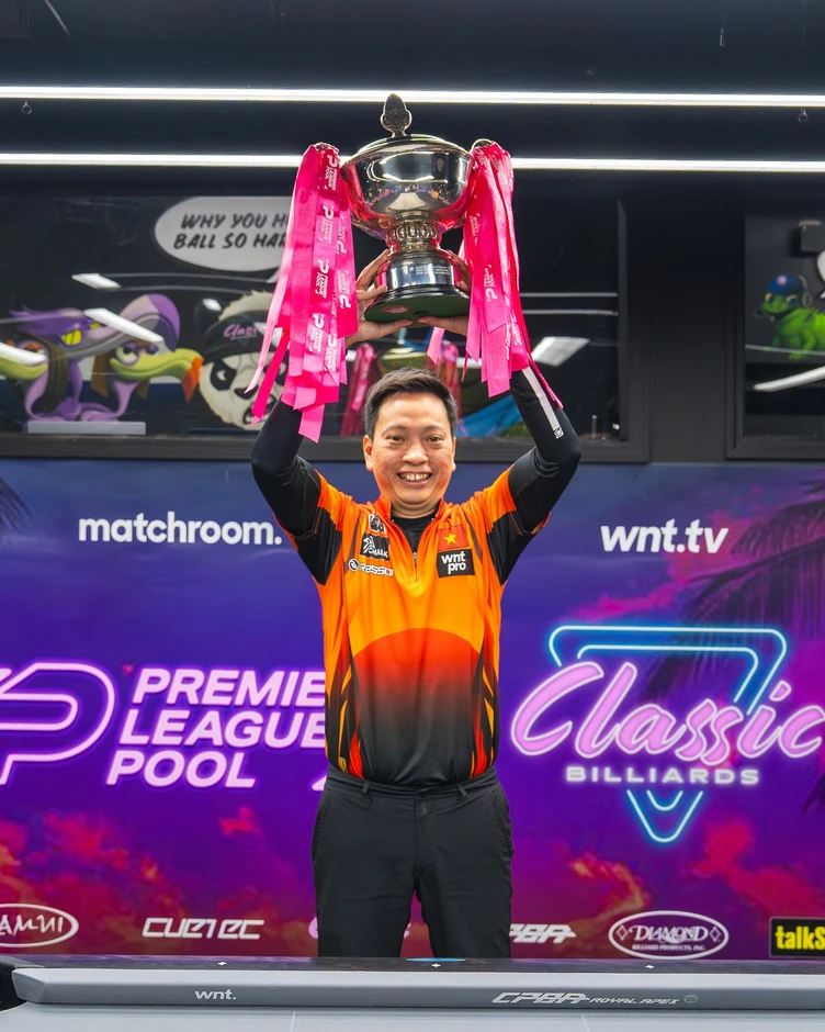 Dương Quốc Hoàng làm nên lịch sử, vô địch Premier League Pool 2026 Dương Quốc Hoàng làm nên lịch sử, vô địch Premier League Pool 2026