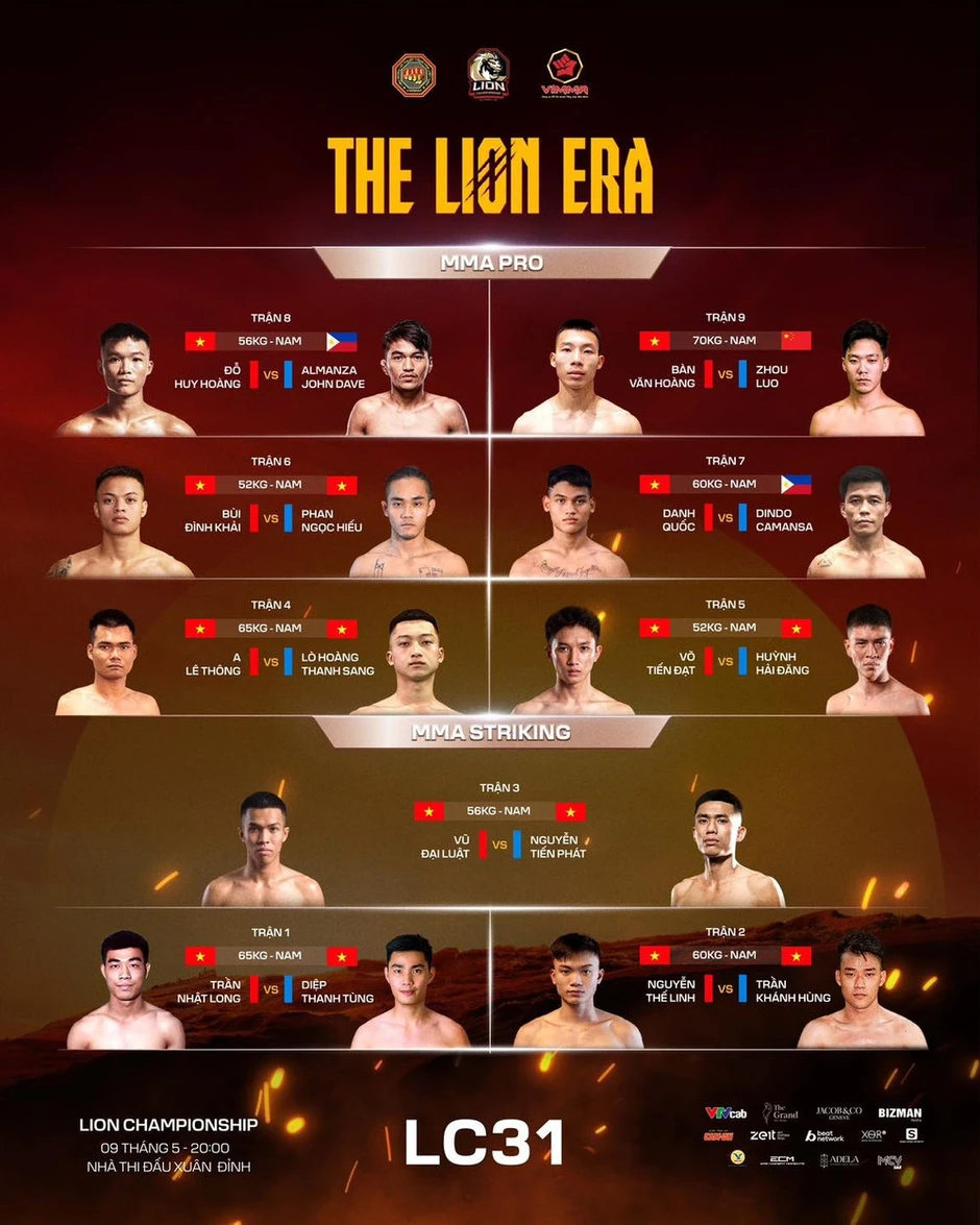 Giải MMA chuyên nghiệp lớn nhất Việt Nam hấp dẫn với loạt màn so tài quốc tế Giải MMA chuyên nghiệp lớn nhất Việt Nam hấp dẫn với loạt màn so tài quốc tế