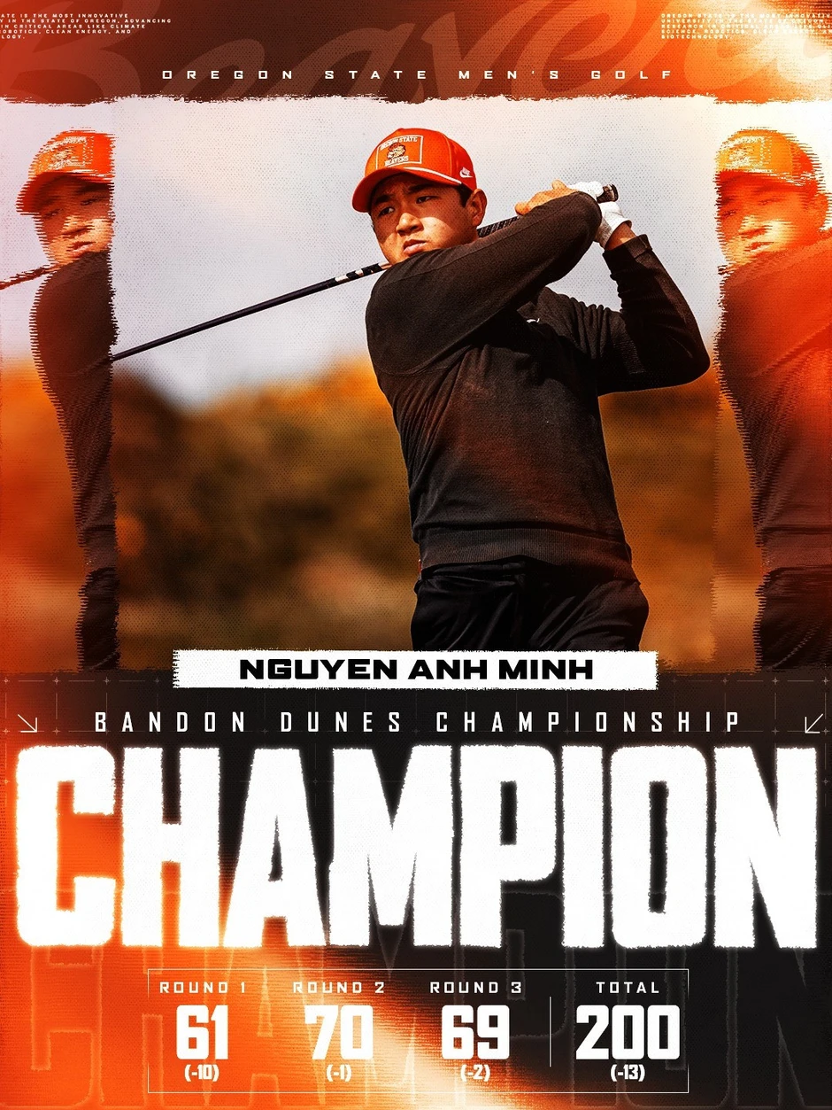Golfer số 1 Việt Nam Nguyễn Anh Minh giành cúp vô địch đầu tiên trên đất Mỹ Golfer số 1 Việt Nam Nguyễn Anh Minh giành cúp vô địch đầu tiên trên đất Mỹ