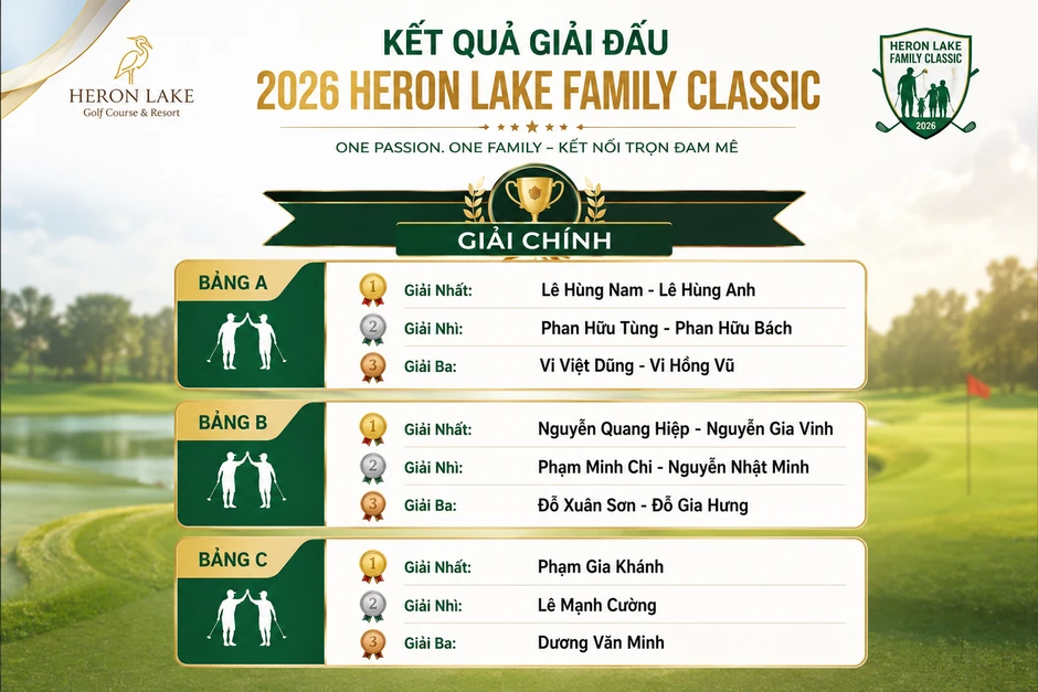 Heron Lake Family Classic 2026 lan tỏa giá trị golf gia đình Heron Lake Family Classic 2026 lan tỏa giá trị golf gia đình