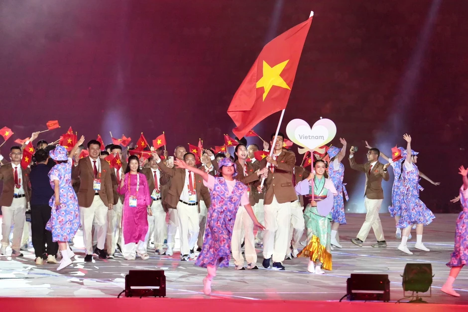 Hình ảnh đoàn Thể thao Việt Nam trong lễ khai mạc Asiad 20 Hình ảnh đoàn Thể thao Việt Nam trong lễ khai mạc Asiad 20