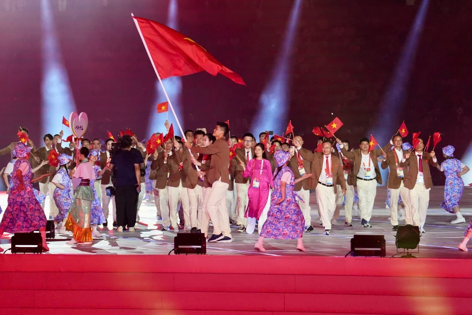 Hình ảnh đoàn Thể thao Việt Nam trong lễ khai mạc Asiad 20 Hình ảnh đoàn Thể thao Việt Nam trong lễ khai mạc Asiad 20
