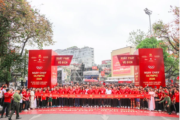 Hơn 1,3 triệu người trên cả nước tham gia Ngày chạy Olympic 2026, Vì sức khỏe toàn dân, Vì an ninh Tổ quốc Hơn 1,3 triệu người trên cả nước tham gia Ngày chạy Olympic 2026, Vì sức khỏe toàn dân, Vì an ninh Tổ quốc