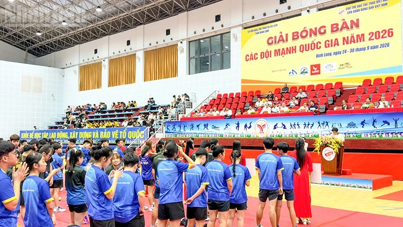 Khai mạc Giải bóng bàn các đội mạnh quốc gia năm 2026 tại Vĩnh Long