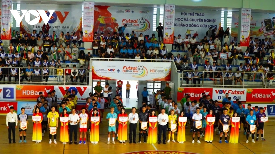 Khai mạc Giải Futsal HDBank Sinh viên khu vực ĐBSCL năm 2026 Khai mạc Giải Futsal HDBank Sinh viên khu vực ĐBSCL năm 2026