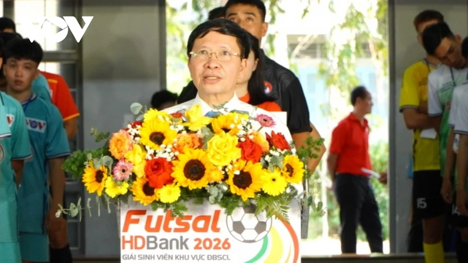 Khai mạc Giải Futsal HDBank Sinh viên khu vực ĐBSCL năm 2026 Khai mạc Giải Futsal HDBank Sinh viên khu vực ĐBSCL năm 2026