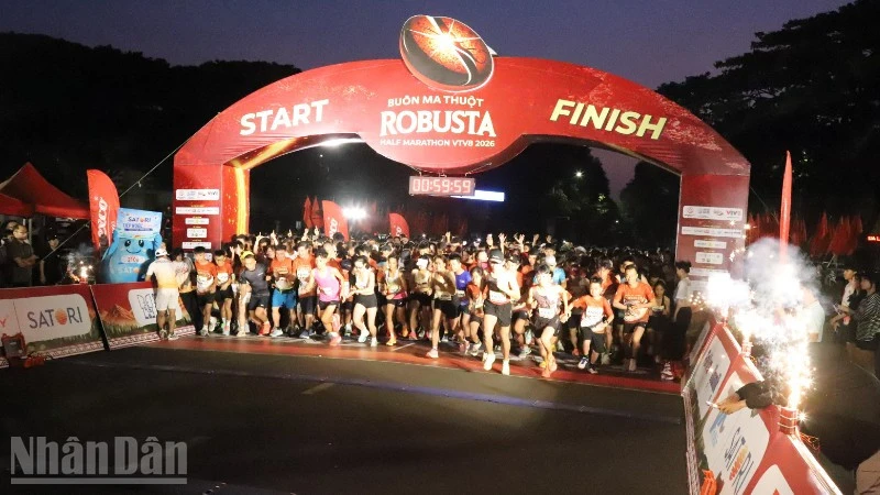Khoảng 5.000 vận động viên tham gia Giải chạy Buôn Ma Thuột Robusta Half Marathon VTV8 2026 Khoảng 5.000 vận động viên tham gia Giải chạy Buôn Ma Thuột Robusta Half Marathon VTV8 2026