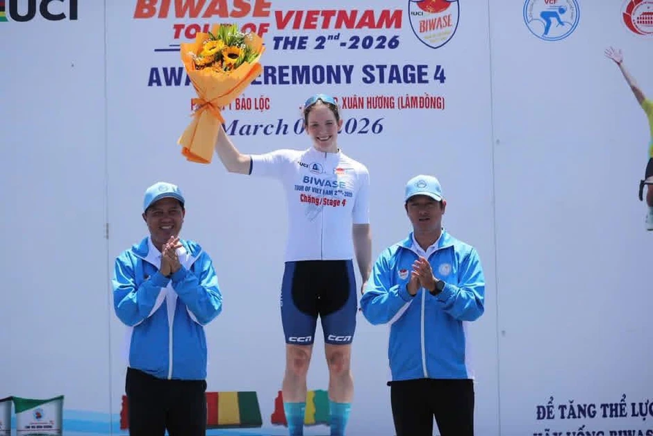 Komina Marina đoạt cú đúp chung cuộc Giải Biwase Tour of Vietnam 2026 Komina Marina đoạt cú đúp chung cuộc Giải Biwase Tour of Vietnam 2026