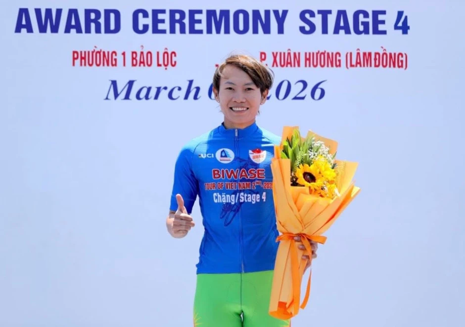 Komina Marina đoạt cú đúp chung cuộc Giải Biwase Tour of Vietnam 2026 Komina Marina đoạt cú đúp chung cuộc Giải Biwase Tour of Vietnam 2026