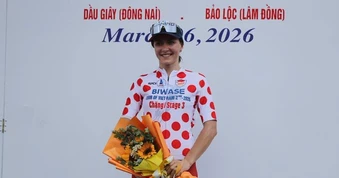 Komina Marina giành Áo chấm đỏ sau chặng 3 Biwase Tour of Vietnam 2026